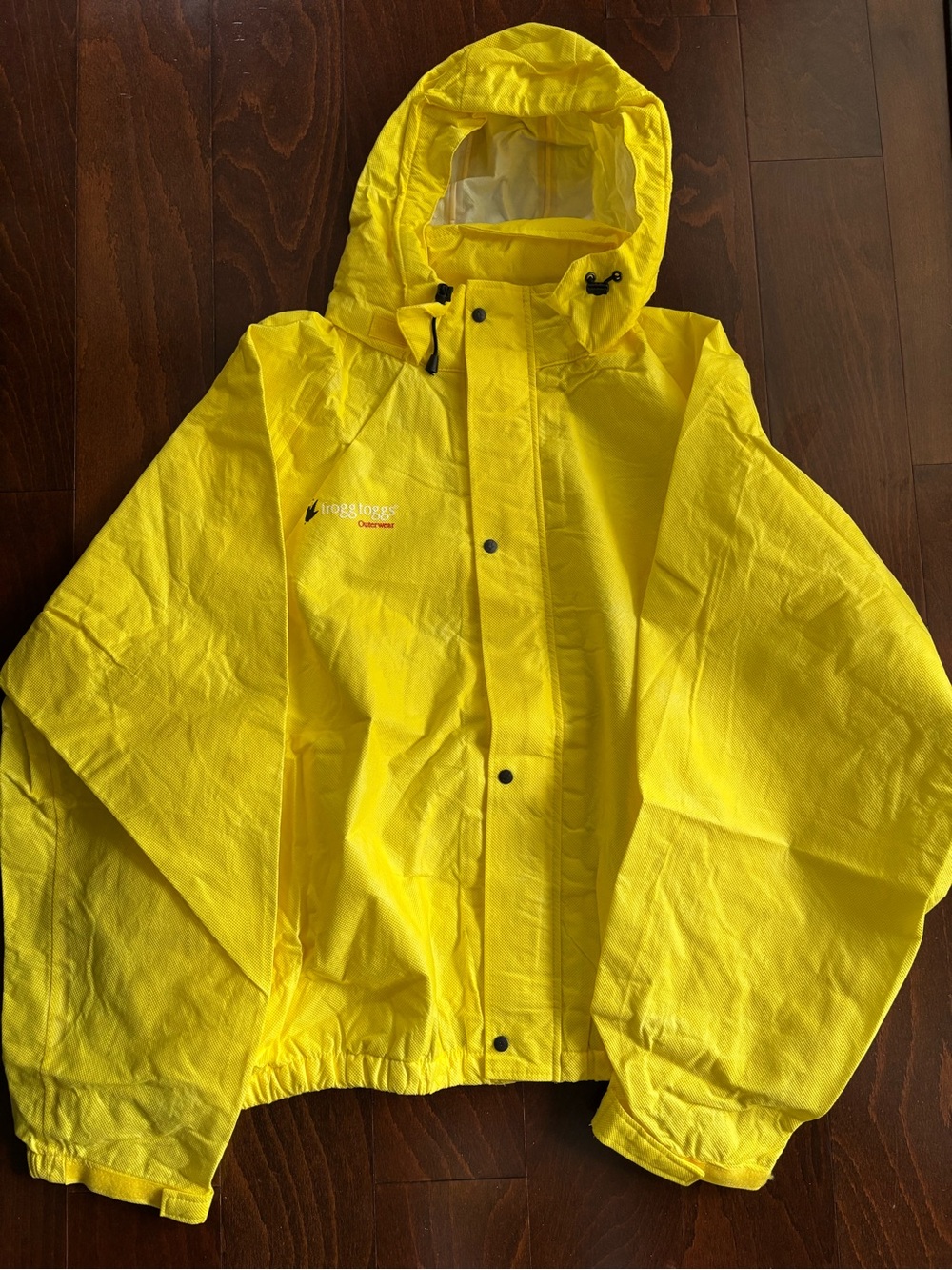 NWOT- Frogg Toggs Lightweight Waterproof Rain Jacket, Yellow, Size XXL